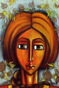 Shazia Salman, 36 x 24 Inch, Acrylics on Canvas, Figurative Painting, AC-SAZ-062